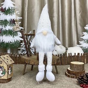 Holiday Gnome Off White Christmas Decoration